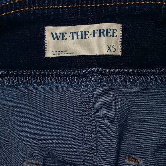 We The Free Lilibet Jeans Blue Stretch Cotton Blend Denim Flared XS - Picture 8 of 11
